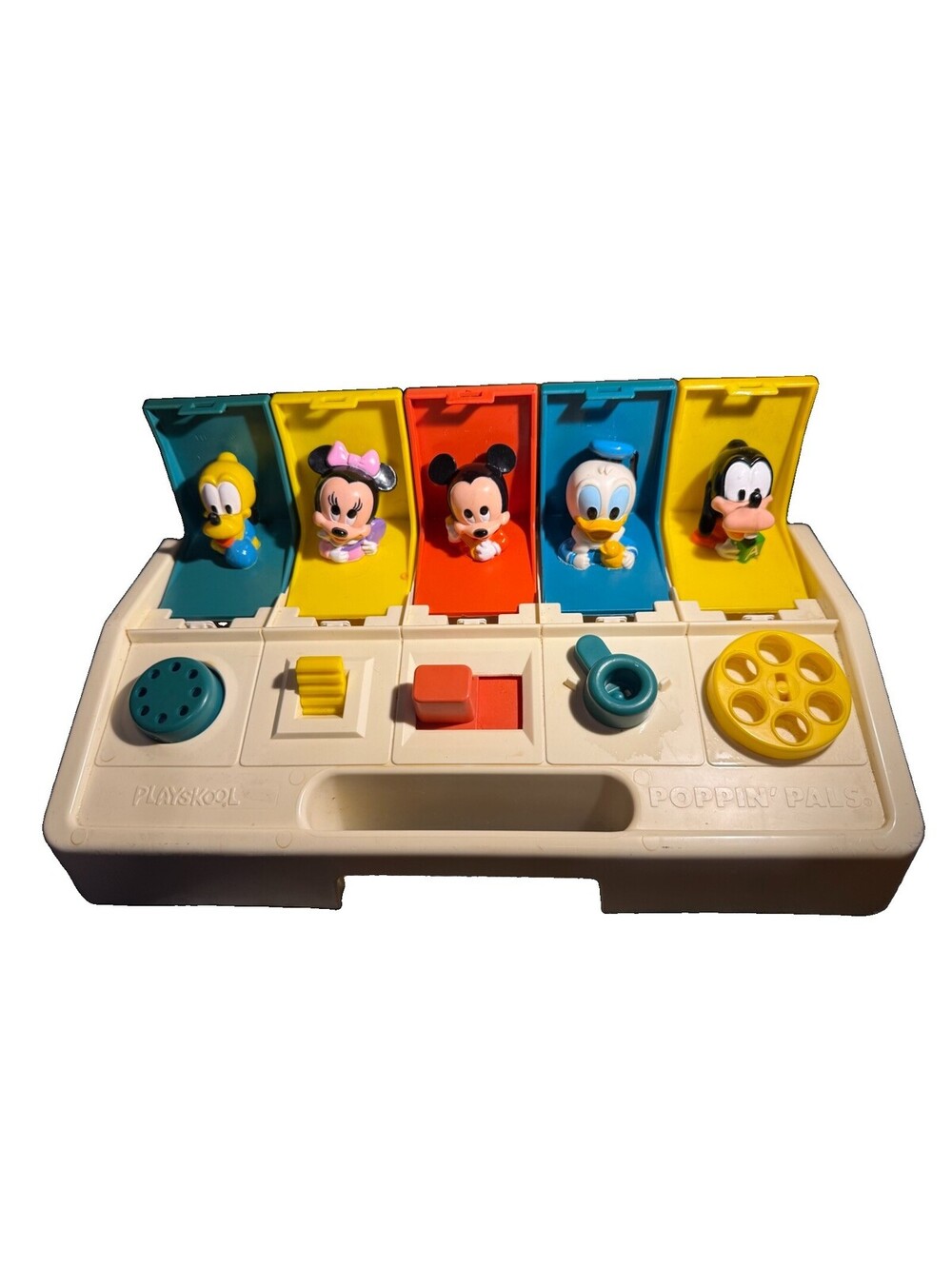 Vintage 1984 Playskool Disney Poppin Pals Mickey Minnie Donald Goofy Pluto